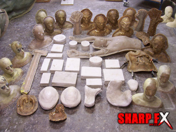 Moulds from stage 1 of filming The Dark Lurking