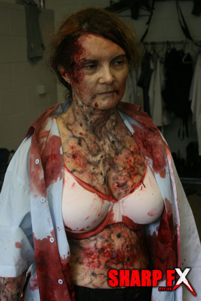 Infected special makeup effects stage 1